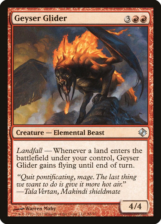 Geyser Glider – Uncommon Magic: The Gathering card from Duel Decks: Venser vs. Koth (#56)