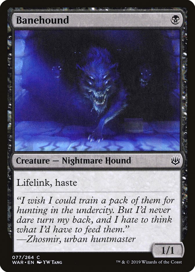 Banehound – Common Magic: The Gathering card from War of the Spark (#77)