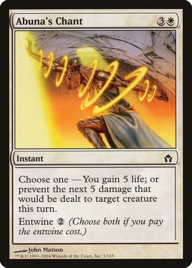 Abuna's Chant – Common Magic: The Gathering card from Fifth Dawn (#1)