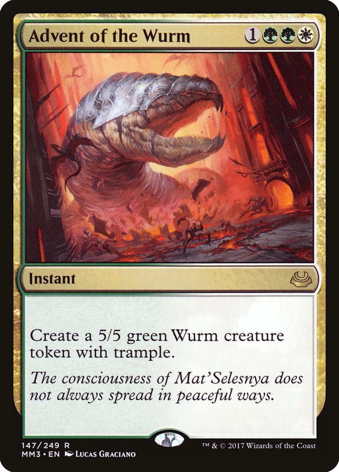 Advent of the Wurm – Rare Magic: The Gathering card from Modern Masters 2017 (#147)
