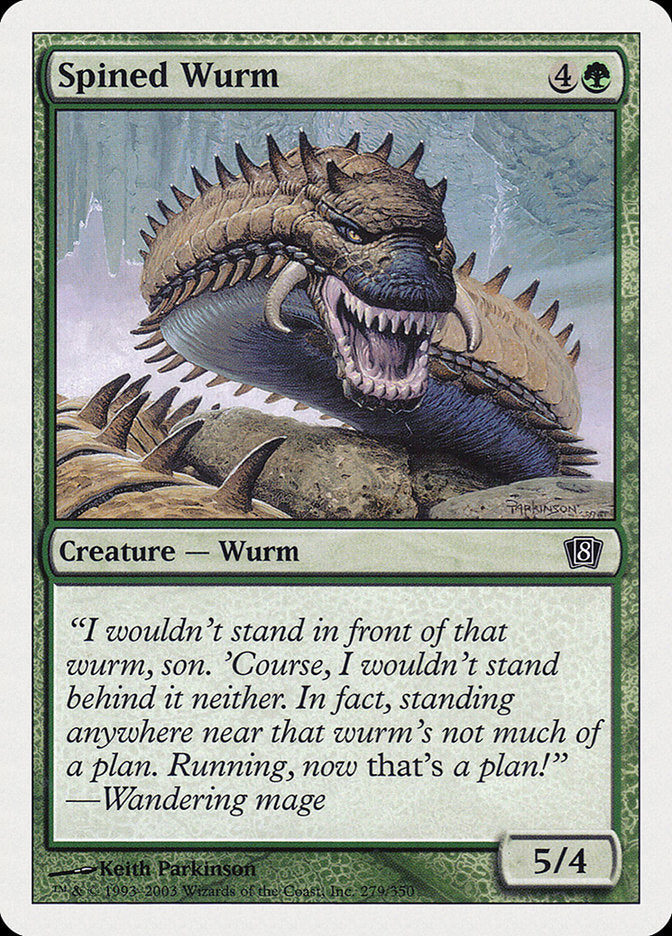 Spined Wurm – Common Magic: The Gathering card from Eighth Edition (#279)