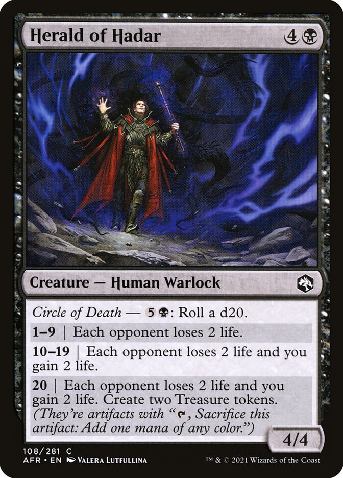 Herald of Hadar – Common Magic: The Gathering card from Adventures in the Forgotten Realms (#108)