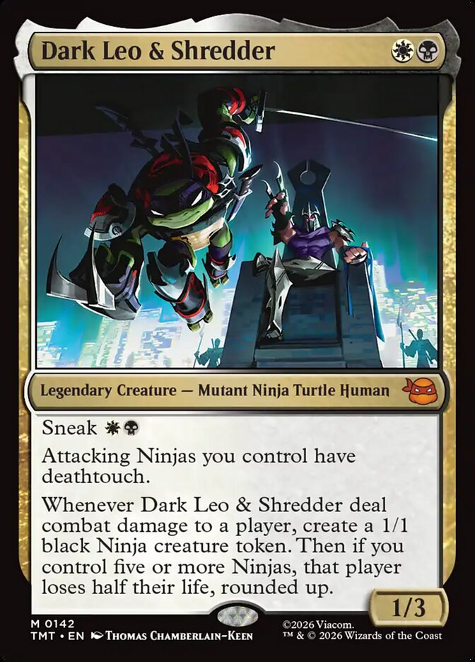 Dark Leo & Shredder – Mythic Magic: The Gathering card from Teenage Mutant Ninja Turtles (#142)