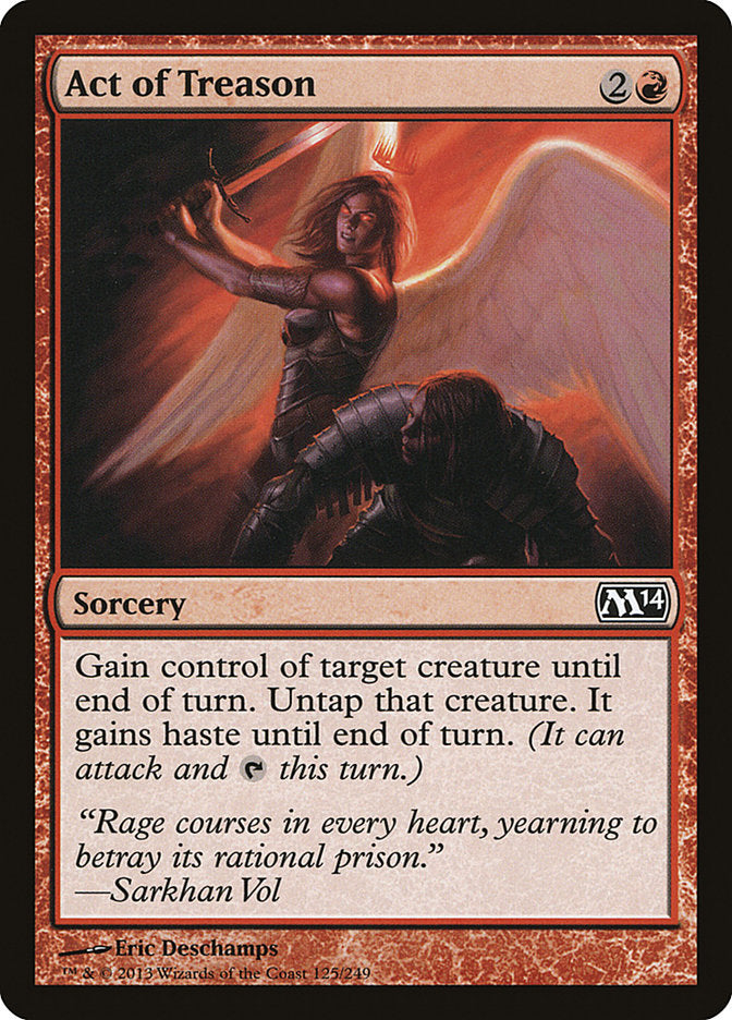 Act of Treason – Common Magic: The Gathering card from Magic 2014 (#125)