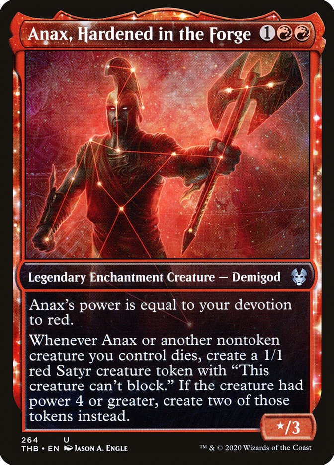 Anax, Hardened in the Forge – Uncommon Magic: The Gathering card from Theros Beyond Death (#264)