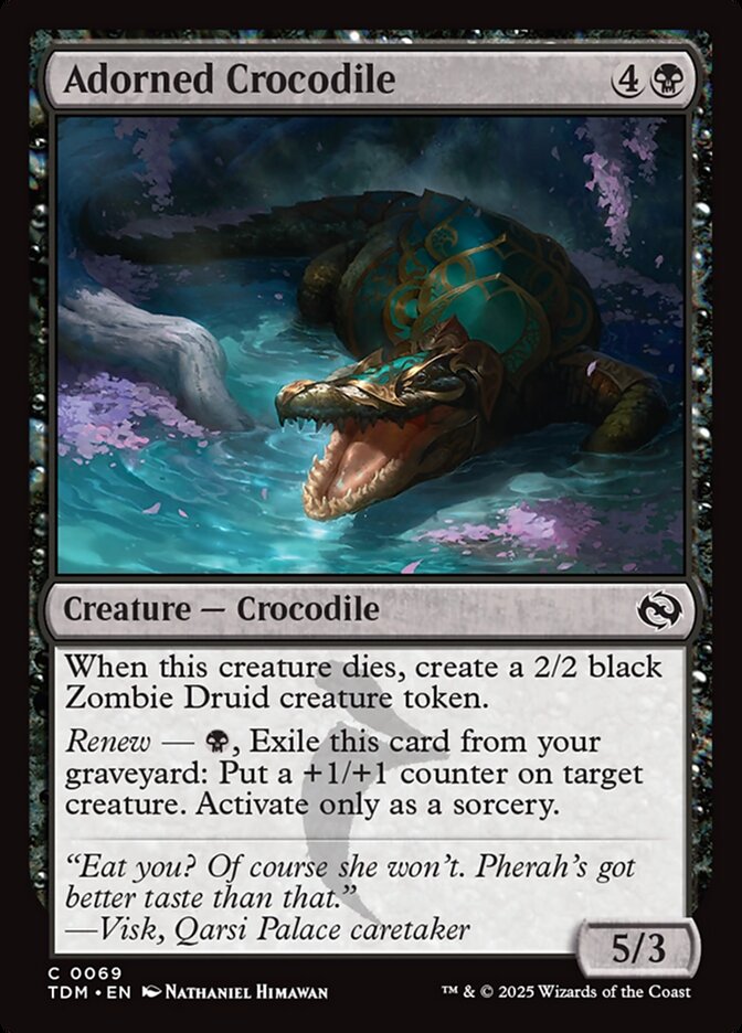 Adorned Crocodile – Common Magic: The Gathering card from Tarkir: Dragonstorm (#69)