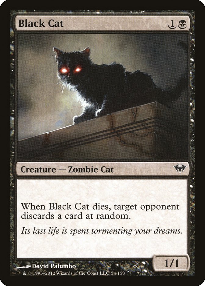 Black Cat – Common Magic: The Gathering card from Dark Ascension (#54)