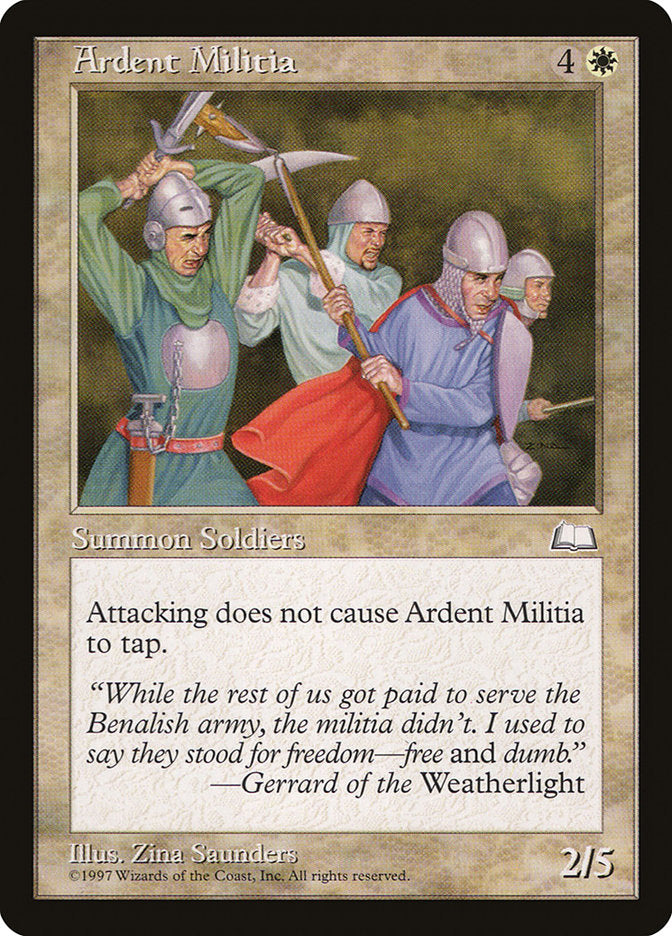 Ardent Militia – Common Magic: The Gathering card from Weatherlight (#5)