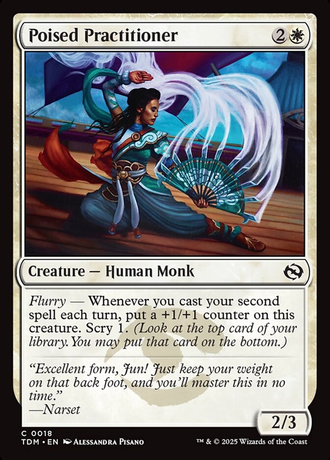 Poised Practitioner – Common Magic: The Gathering card from Tarkir: Dragonstorm (#18)