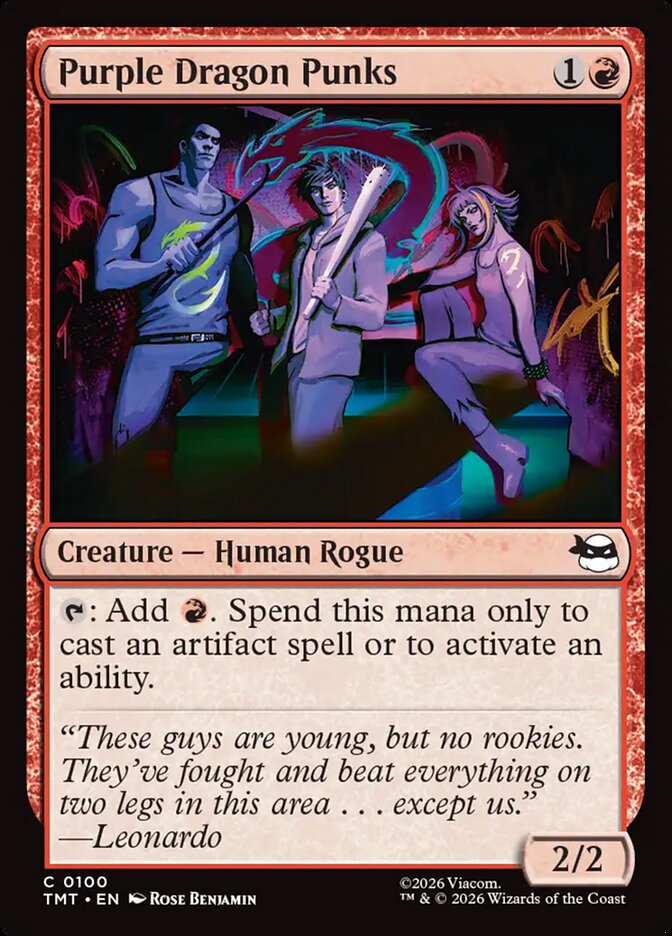 Purple Dragon Punks – Common Magic: The Gathering card from Teenage Mutant Ninja Turtles (#100)