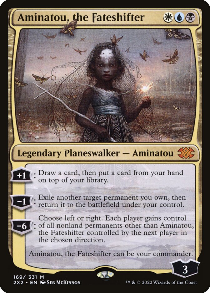 Aminatou, the Fateshifter – Mythic Magic: The Gathering card from Double Masters 2022 (#169)