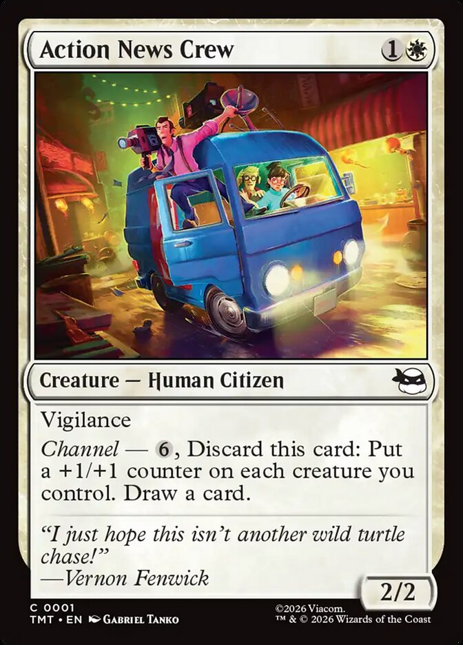 Action News Crew – Common Magic: The Gathering card from Teenage Mutant Ninja Turtles (#1)