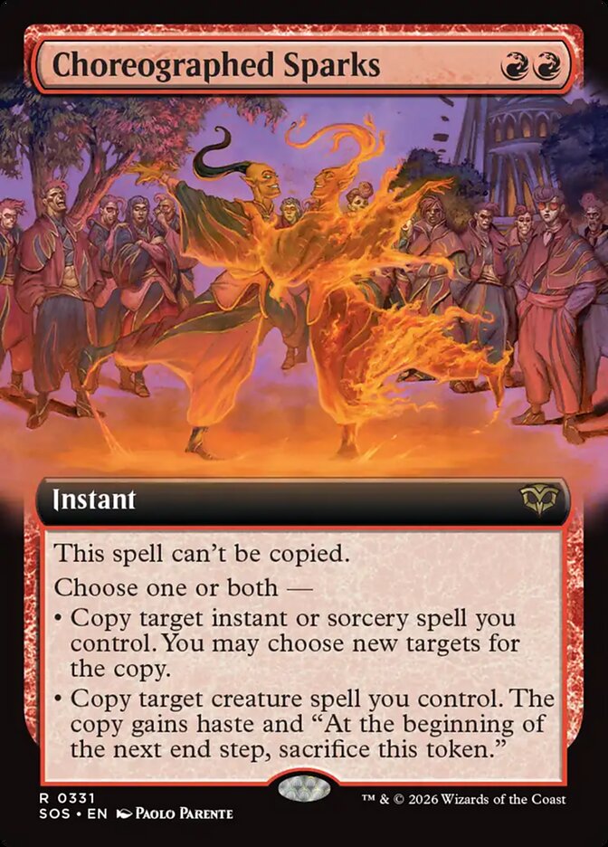 Choreographed Sparks – Rare Magic: The Gathering card from Secrets of Strixhaven (#331)