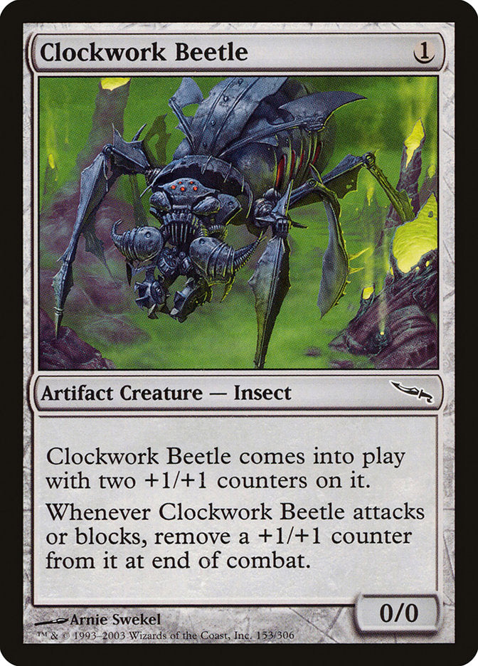 Clockwork Beetle – Common Magic: The Gathering card from Mirrodin (#153)