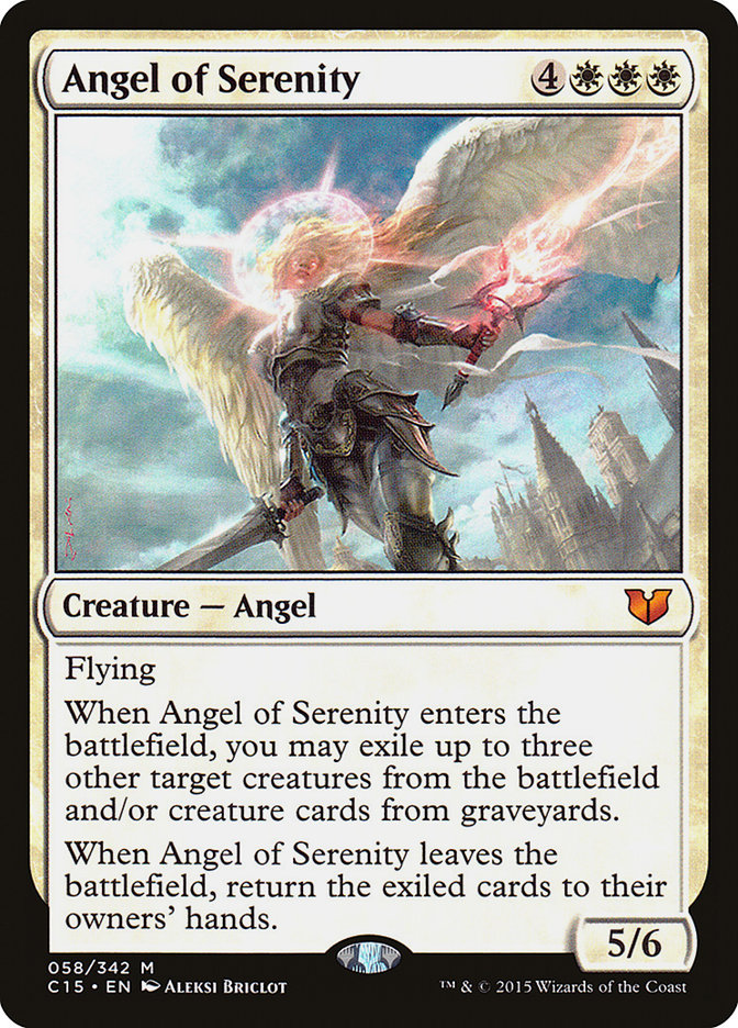 Angel of Serenity – Mythic Magic: The Gathering card from Commander 2015 (#58)