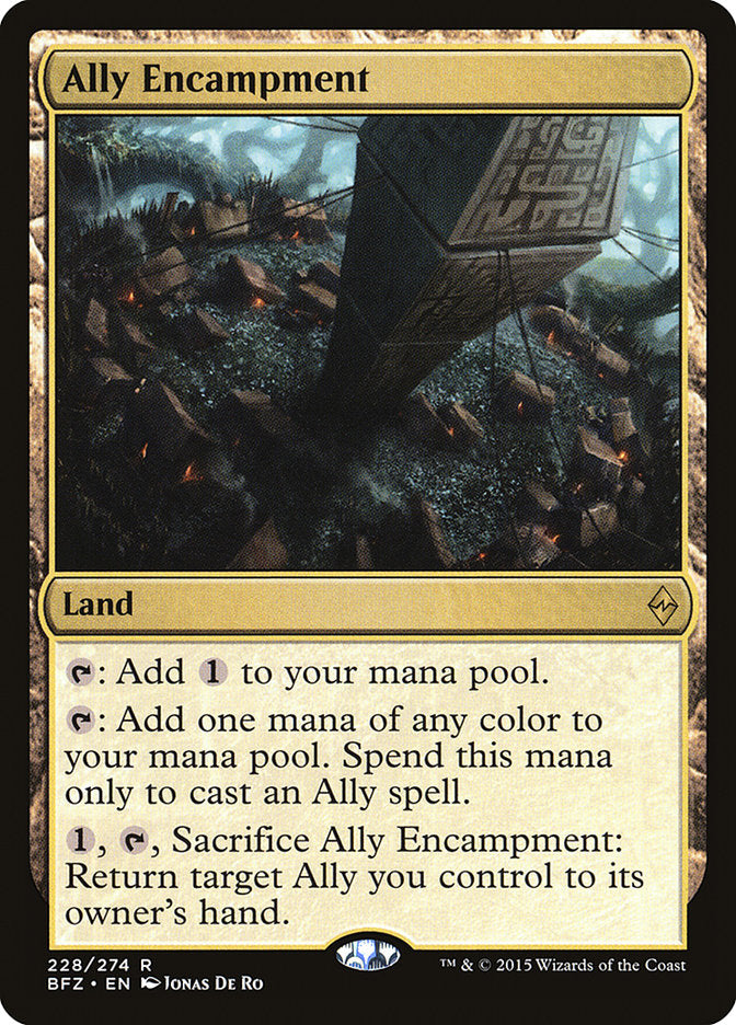 Ally Encampment – Rare Magic: The Gathering card from Battle for Zendikar (#228)