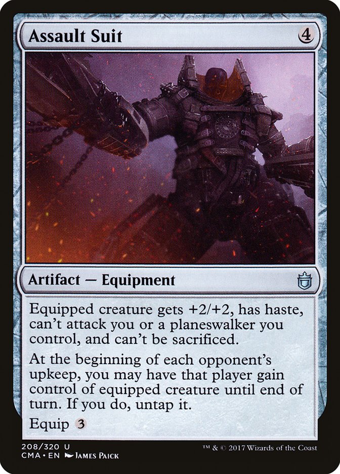 Assault Suit – Uncommon Magic: The Gathering card from Commander Anthology (#208)
