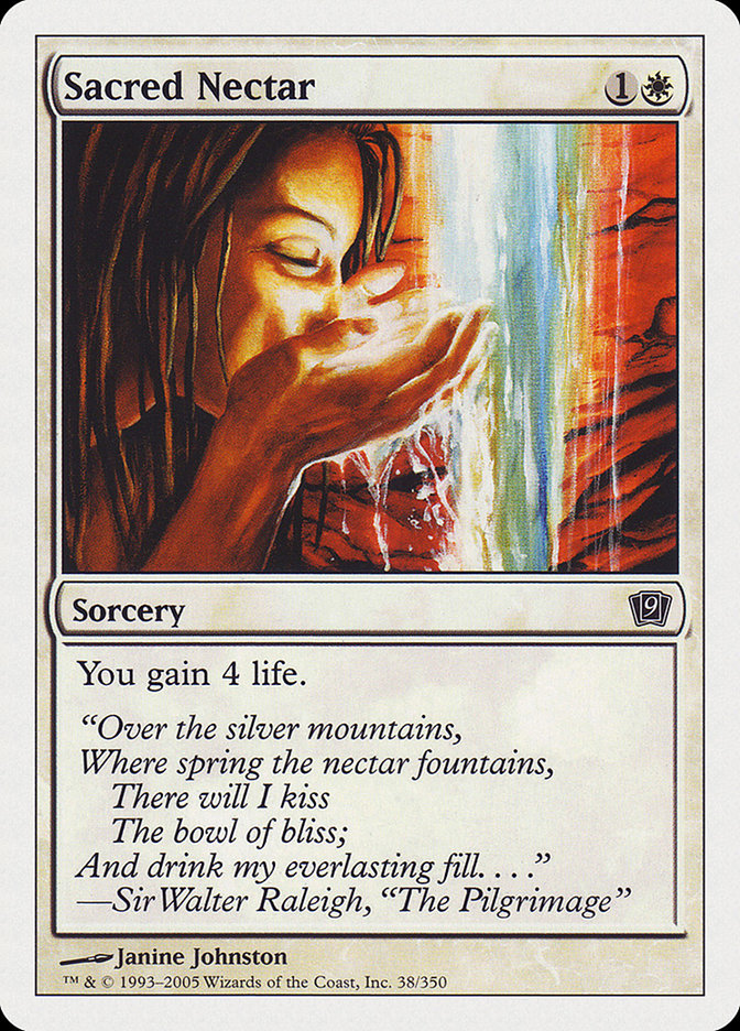 Sacred Nectar – Common Magic: The Gathering card from Ninth Edition (#38)