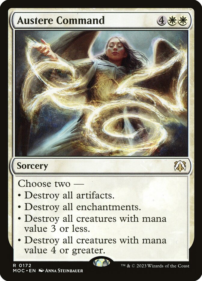 Austere Command – Rare Magic: The Gathering card from March of the Machine Commander (#172)