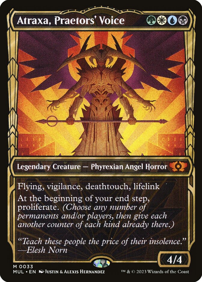 Atraxa, Praetors' Voice – Mythic Magic: The Gathering card from Multiverse Legends (#33)