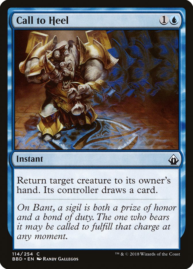 Call to Heel – Common Magic: The Gathering card from Battlebond (#114)