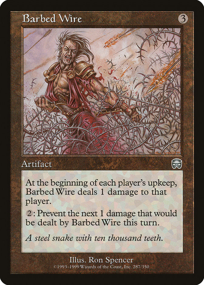 Barbed Wire – Uncommon Magic: The Gathering card from Mercadian Masques (#287)