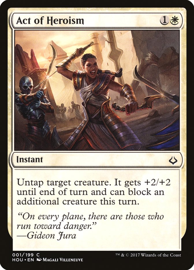 Act of Heroism – Common Magic: The Gathering card from Hour of Devastation (#1)