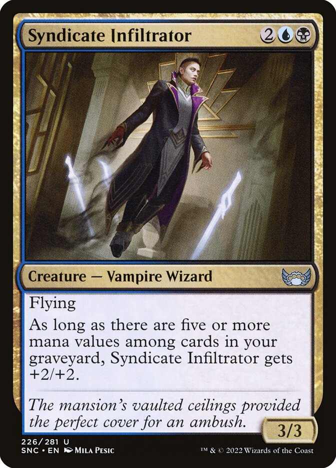 Syndicate Infiltrator – Uncommon Magic: The Gathering card from Streets of New Capenna (#226)