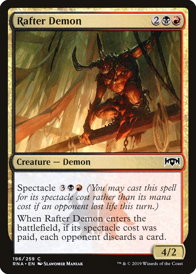 Rafter Demon – Common Magic: The Gathering card from Ravnica Allegiance (#196)
