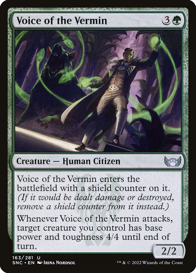Voice of the Vermin – Uncommon Magic: The Gathering card from Streets of New Capenna (#163)