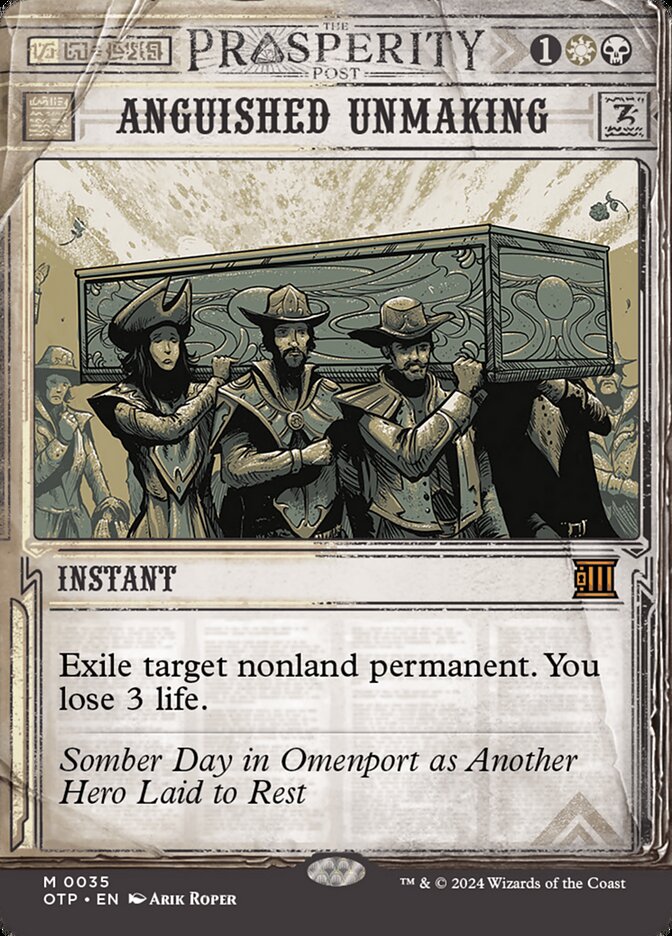 Anguished Unmaking – Mythic Magic: The Gathering card from Breaking News (#35)