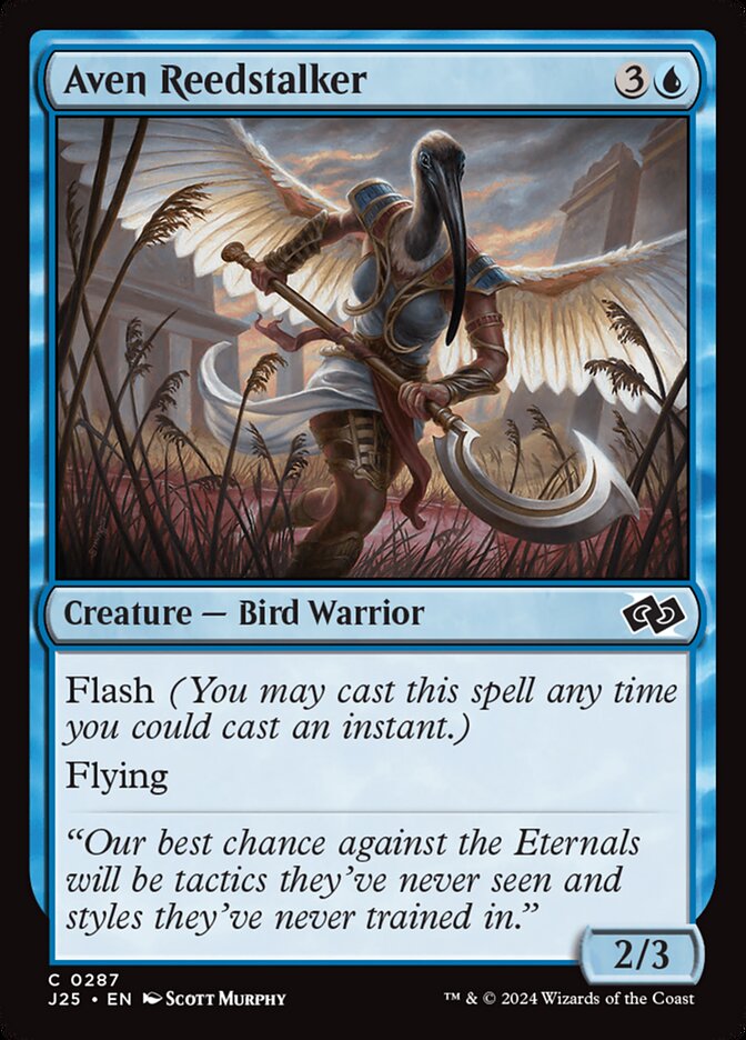 Aven Reedstalker – Common Magic: The Gathering card from Foundations Jumpstart (#287)