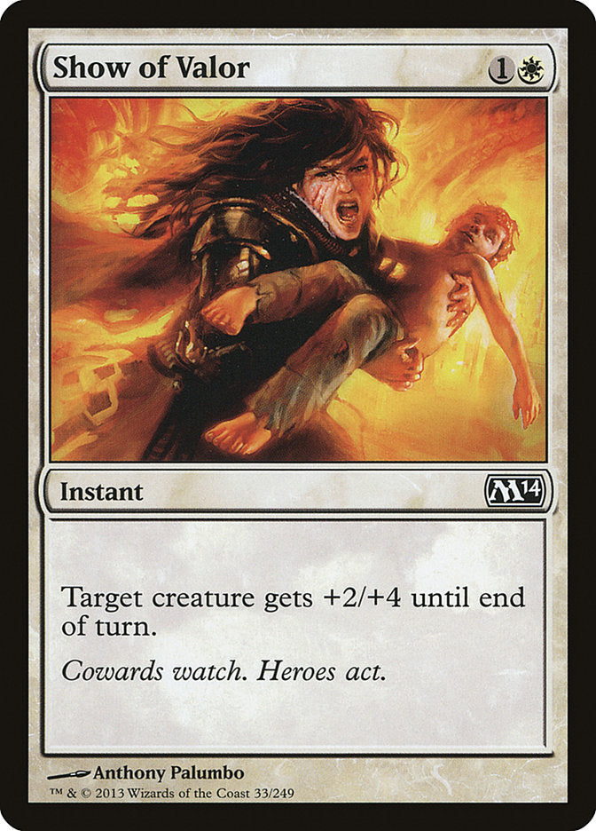 Show of Valor – Common Magic: The Gathering card from Magic 2014 (#33)