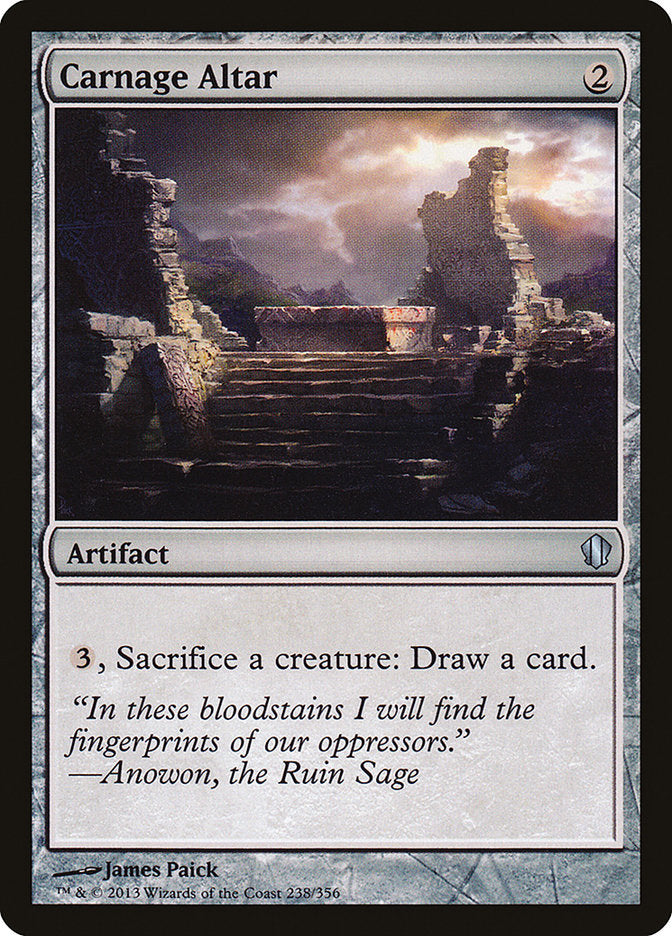 Carnage Altar – Uncommon Magic: The Gathering card from Commander 2013 (#238)