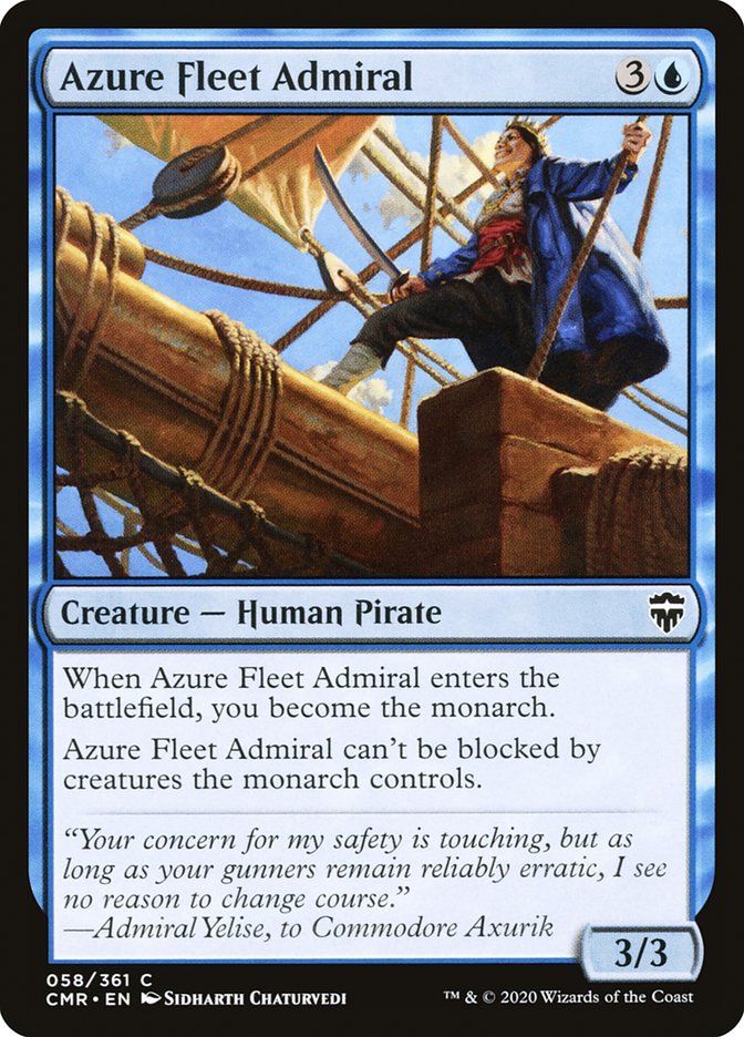 Azure Fleet Admiral – Common Magic: The Gathering card from Commander Legends (#58)