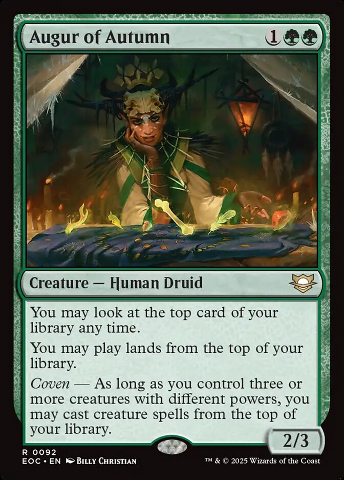 Augur of Autumn – Rare Magic: The Gathering card from Edge of Eternities Commander (#92)