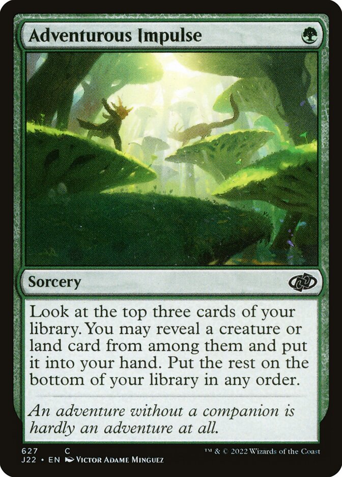 Adventurous Impulse – Common Magic: The Gathering card from Jumpstart 2022 (#627)