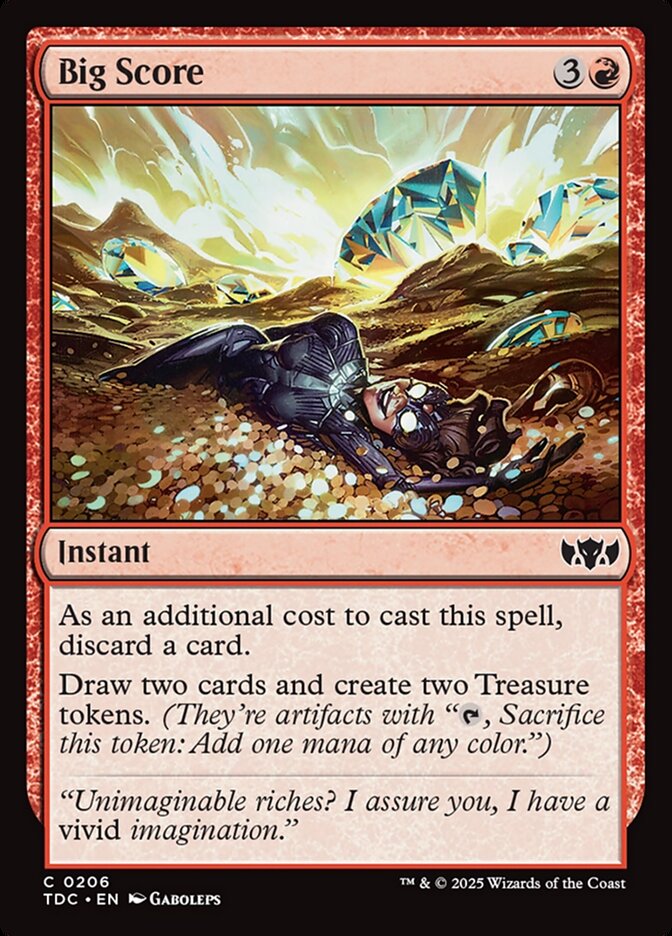 Big Score – Common Magic: The Gathering card from Tarkir: Dragonstorm Commander (#206)
