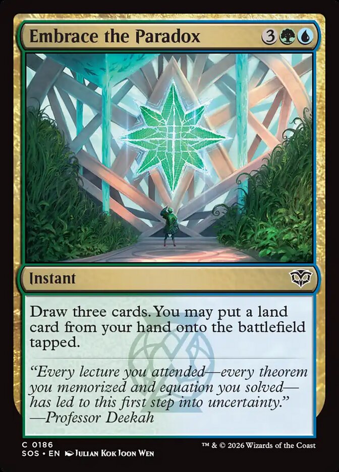 Embrace the Paradox – Common Magic: The Gathering card from Secrets of Strixhaven (#186)