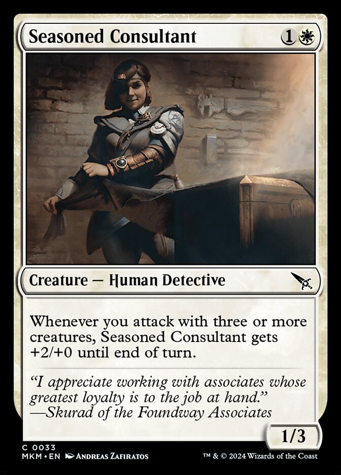 Seasoned Consultant – Common Magic: The Gathering card from Murders at Karlov Manor (#33)