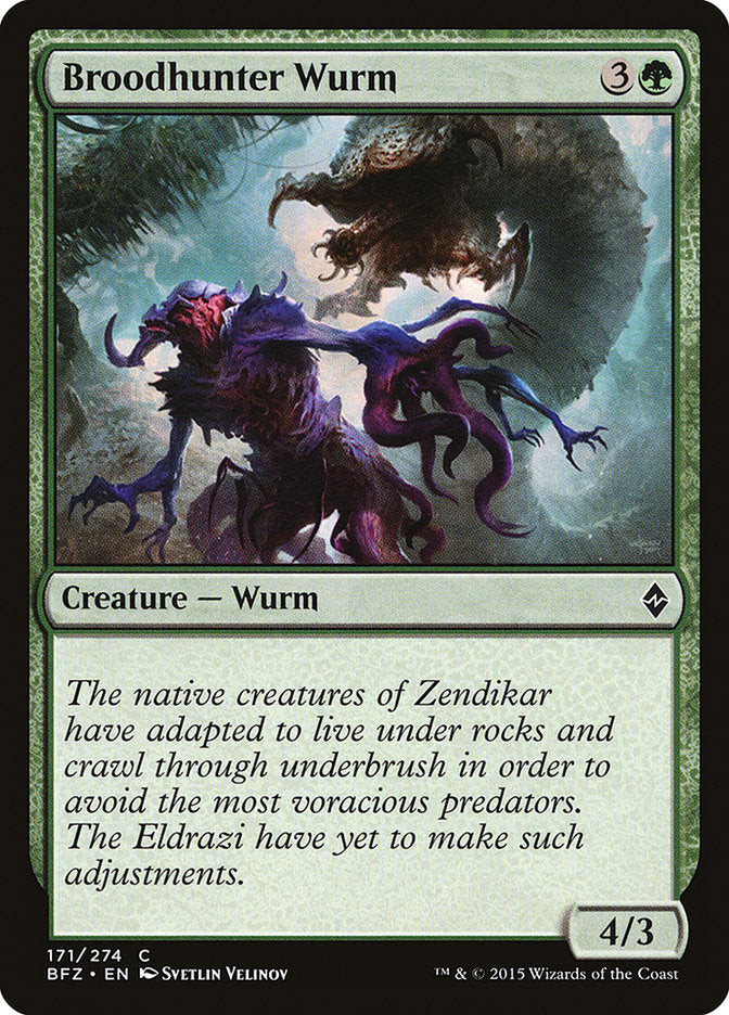 Broodhunter Wurm – Common Magic: The Gathering card from Battle for Zendikar (#171)