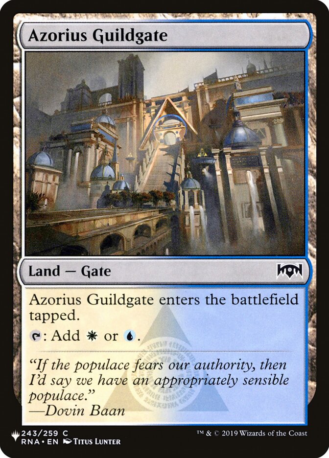 Azorius Guildgate – Common Magic: The Gathering card from The List (#RNA-243)