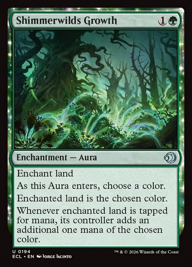 Shimmerwilds Growth – Uncommon Magic: The Gathering card from Lorwyn Eclipsed (#194)