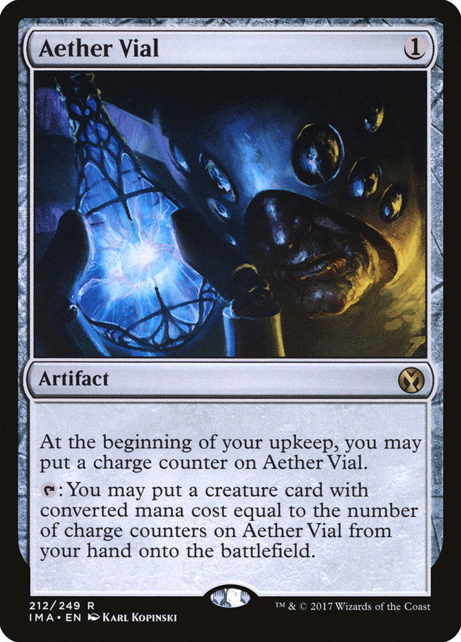 Aether Vial – Rare Magic: The Gathering card from Iconic Masters (#212)