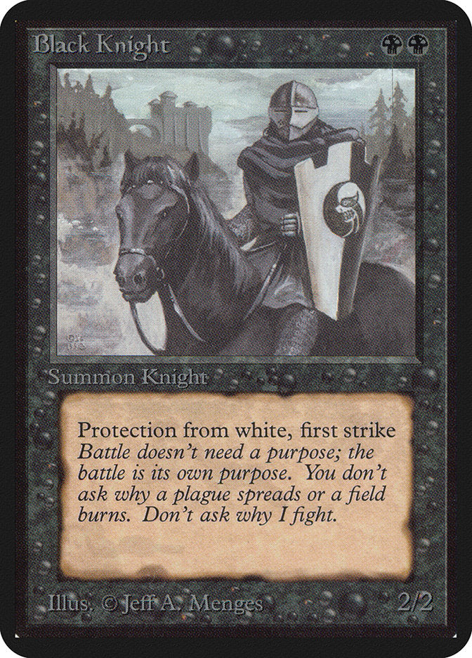 Black Knight – Uncommon Magic: The Gathering card from Limited Edition Alpha (#94)