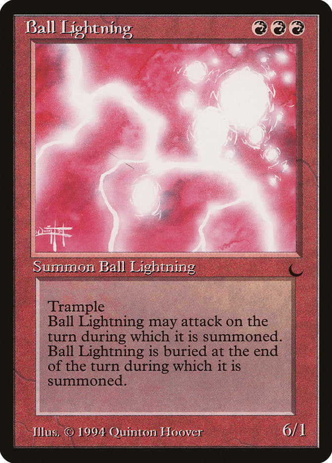 Ball Lightning – Rare Magic: The Gathering card from The Dark (#57)