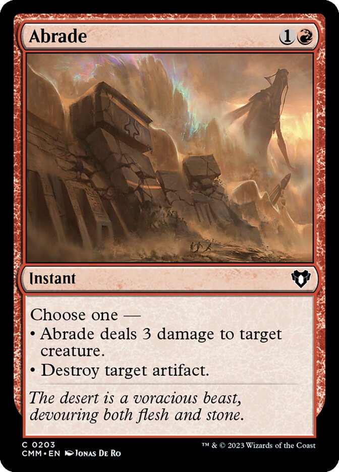 Abrade – Common Magic: The Gathering card from Commander Masters (#203)