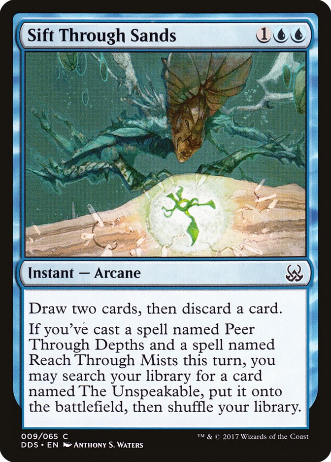 Sift Through Sands – Common Magic: The Gathering card from Duel Decks: Mind vs. Might (#9)
