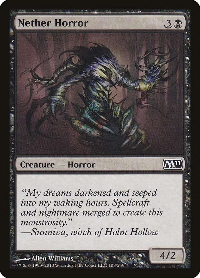 Nether Horror – Common Magic: The Gathering card from Magic 2011 (#108)