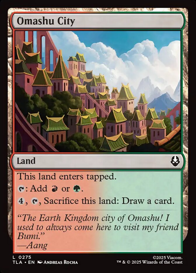 Omashu City – Common Magic: The Gathering card from Avatar: The Last Airbender (#275)